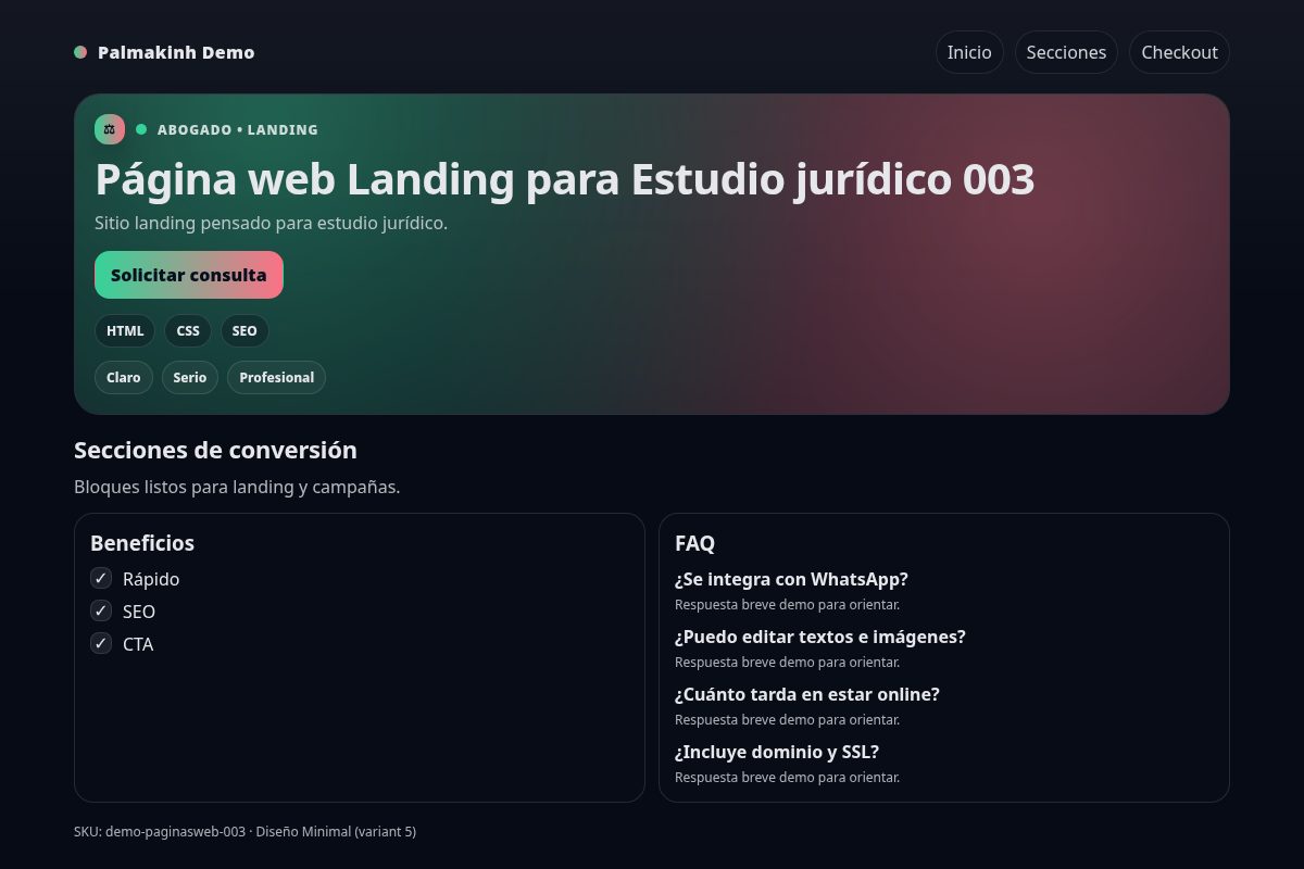 Página web Landing para Estudio jurídico 003