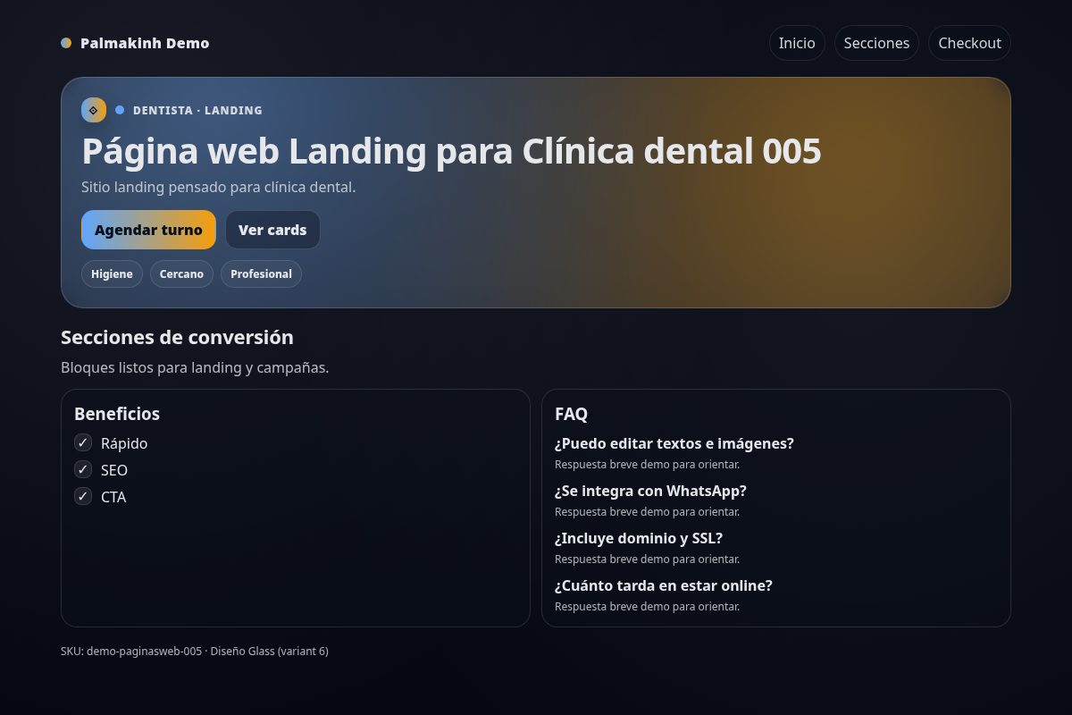 Página web Landing para Clínica dental 005