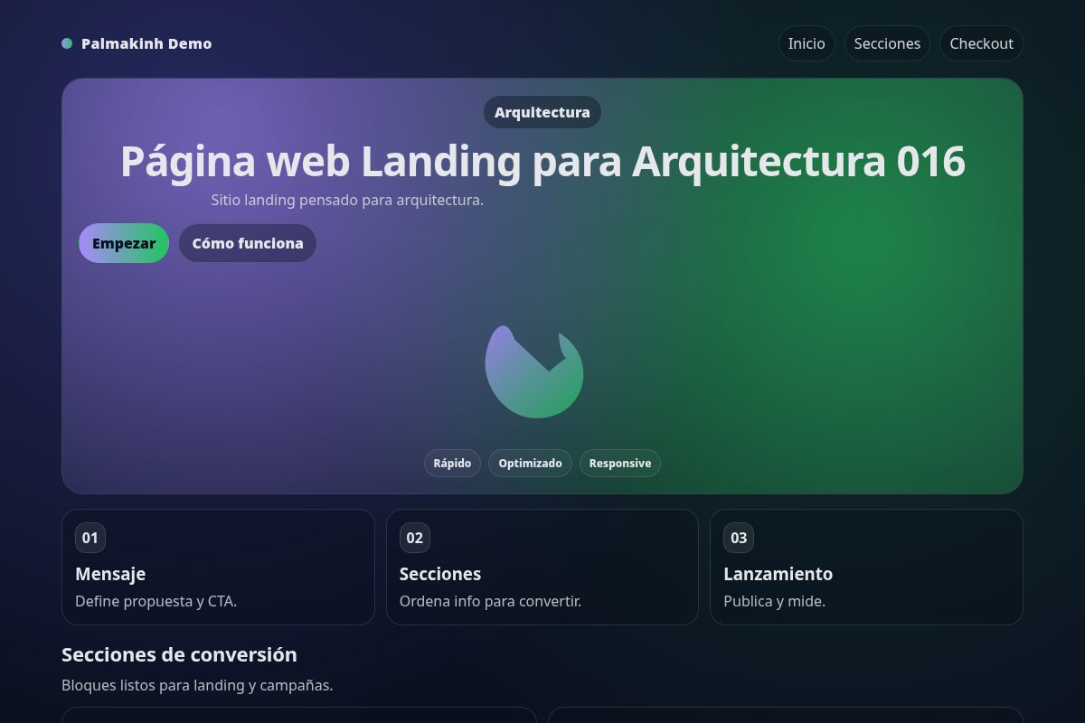 Página web Landing para Arquitectura 016