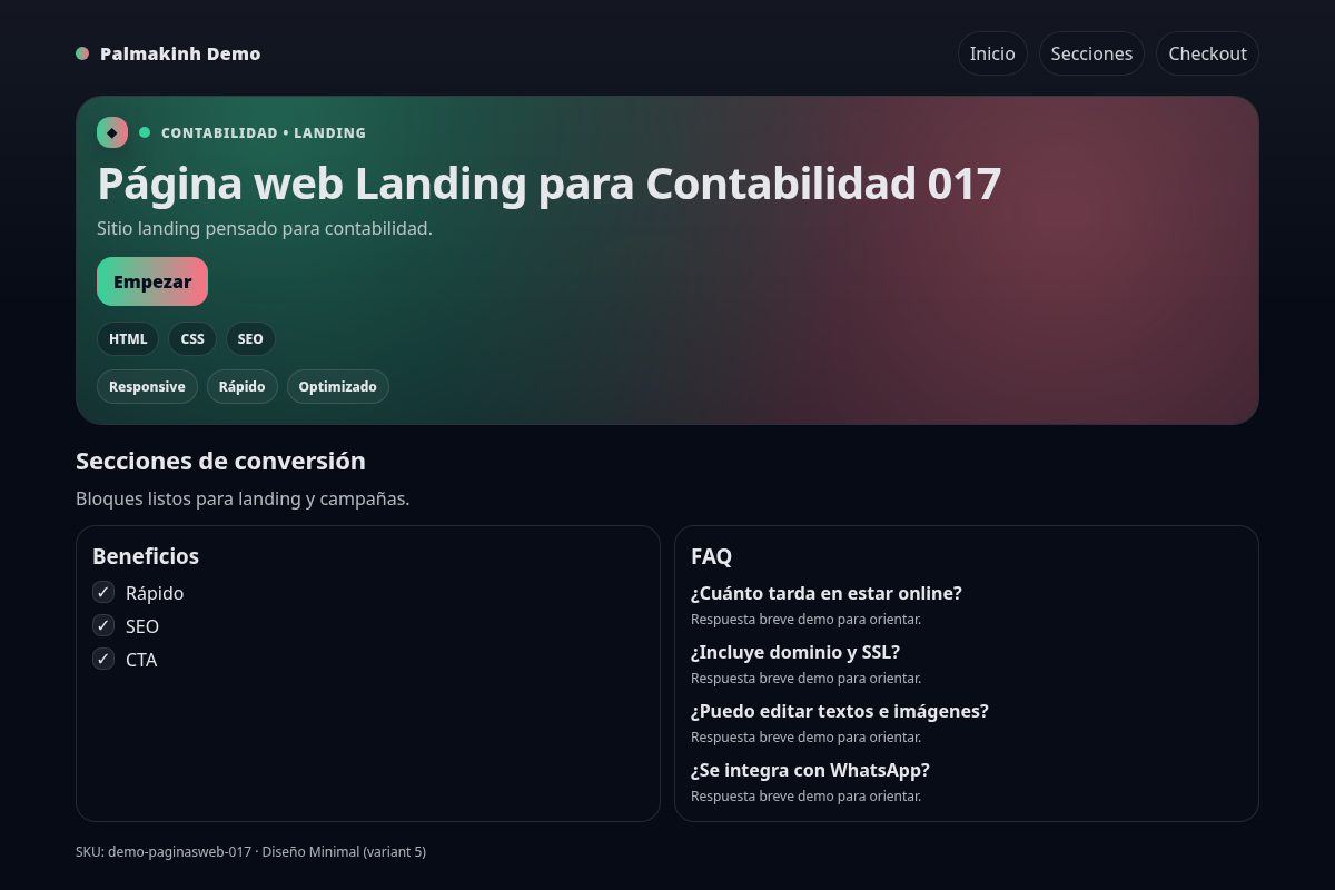 Página web Landing para Contabilidad 017