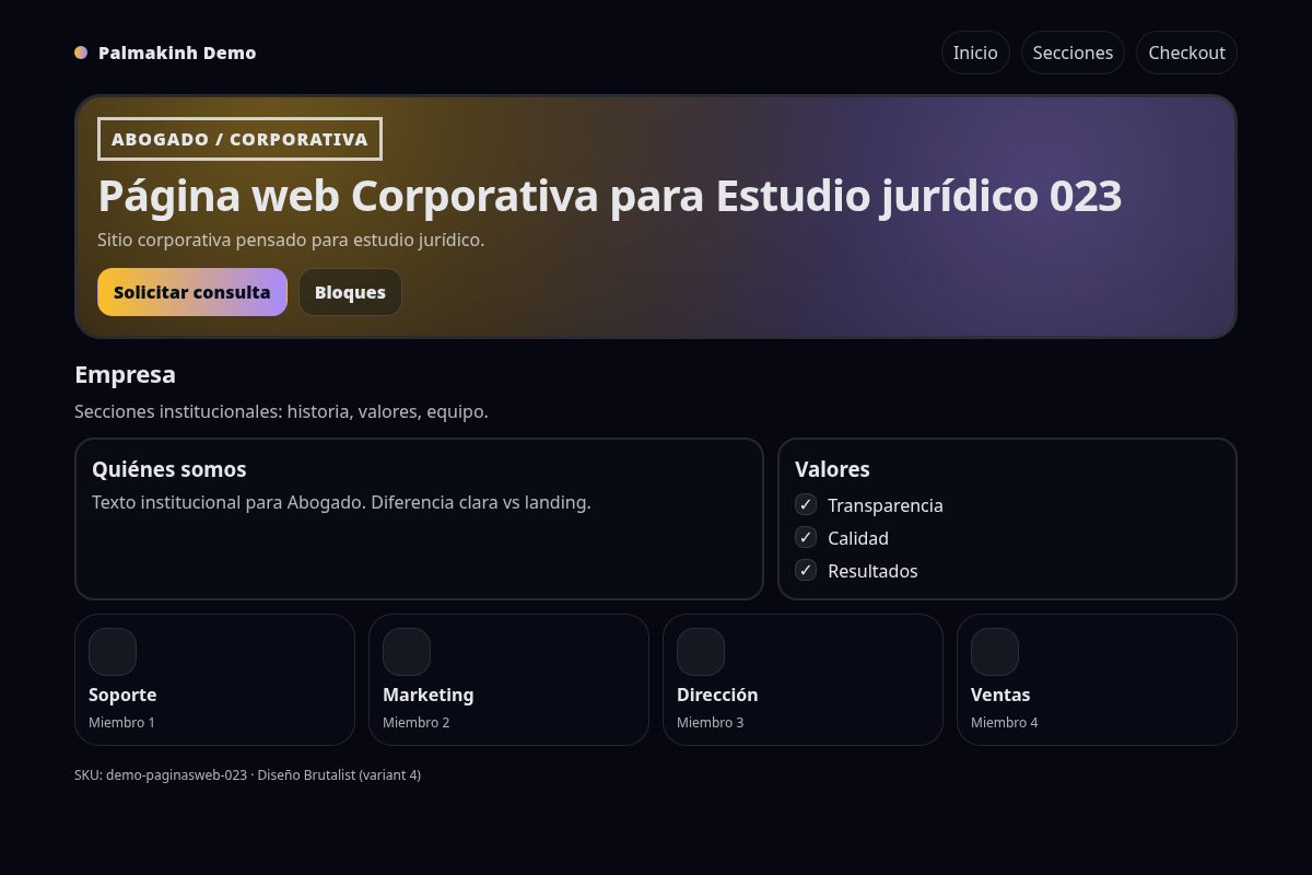 Página web Corporativa para Estudio jurídico 023