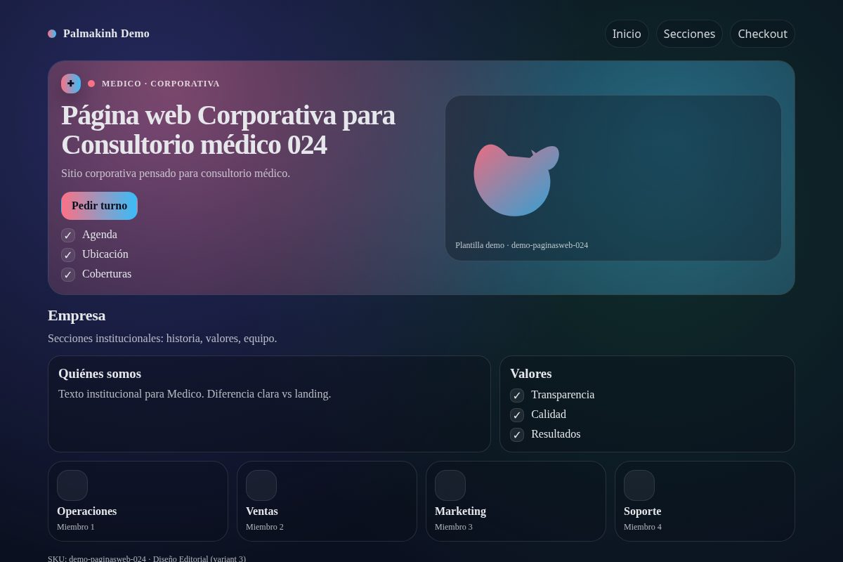 Página web Corporativa para Consultorio médico 024