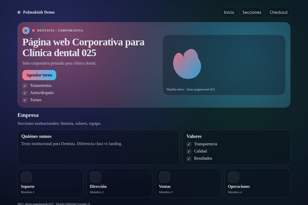 Página web Corporativa para Clínica dental 025