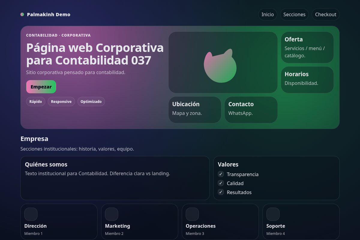 Página web Corporativa para Contabilidad 037
