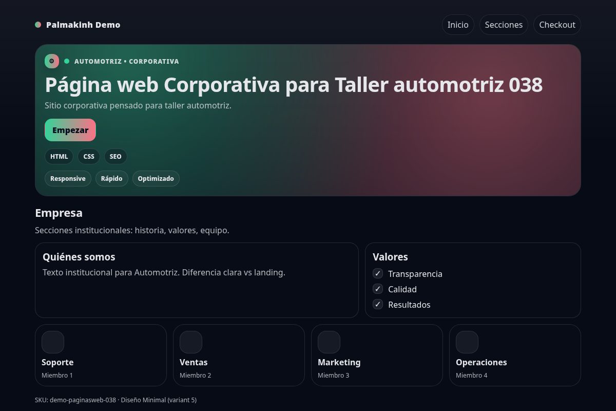 Página web Corporativa para Taller automotriz 038
