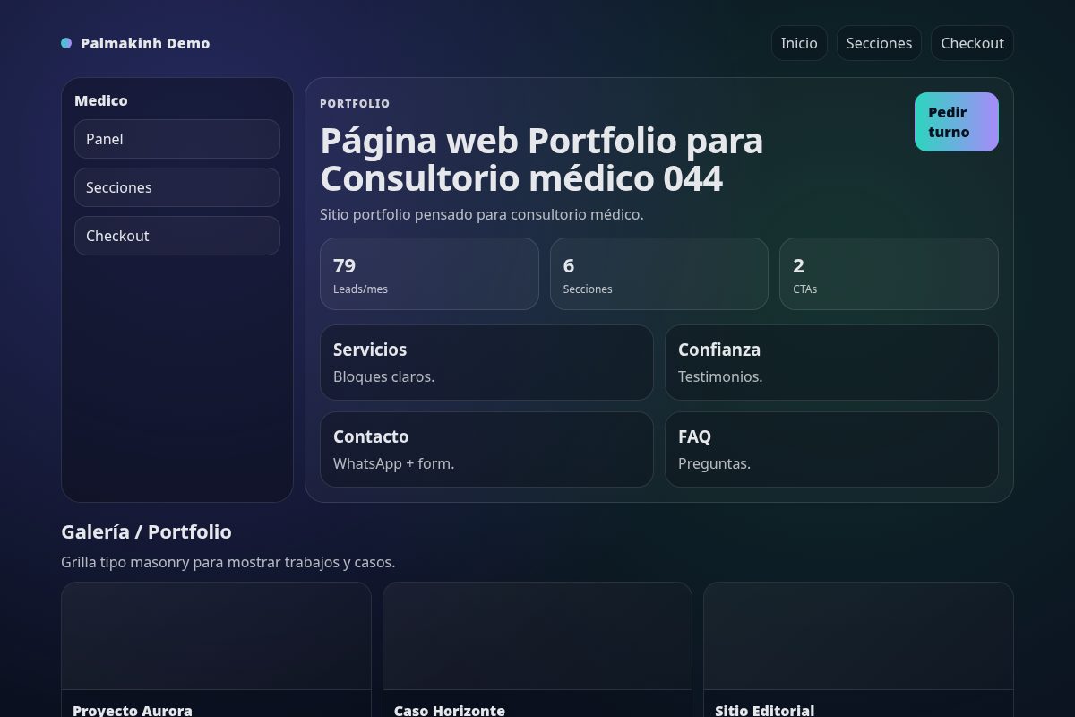 Página web Portfolio para Consultorio médico 044