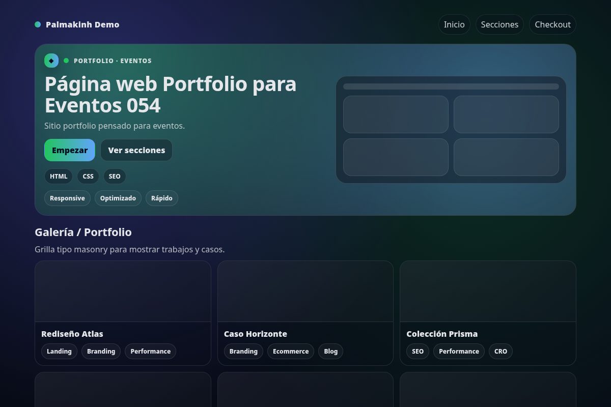 Página web Portfolio para Eventos 054