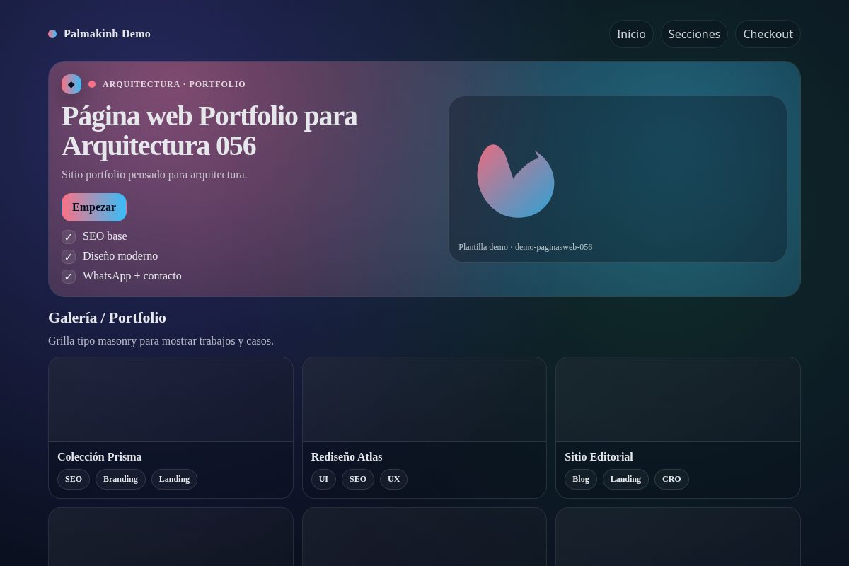 Página web Portfolio para Arquitectura 056