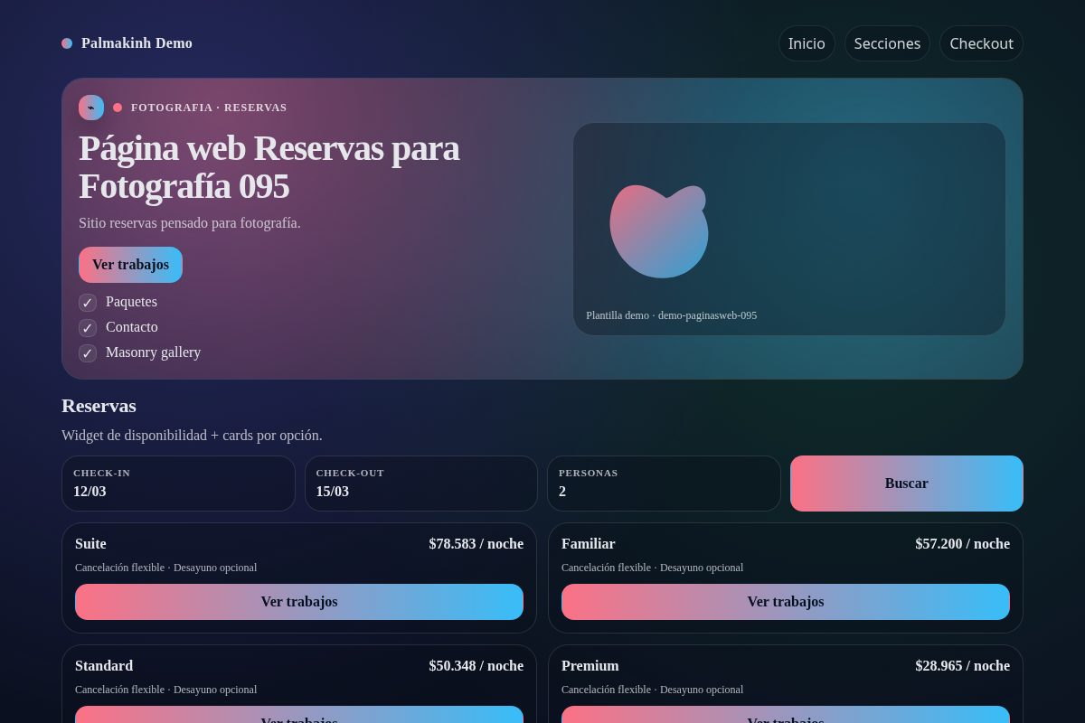 Página web Reservas para Fotografía 095