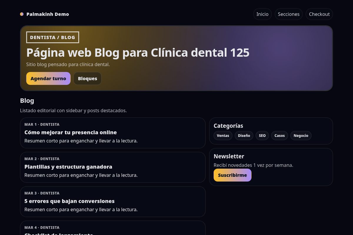 Página web Blog para Clínica dental 125