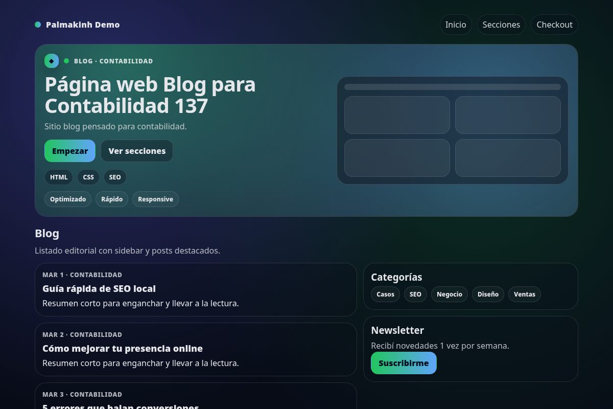 Página web Blog para Contabilidad 137
