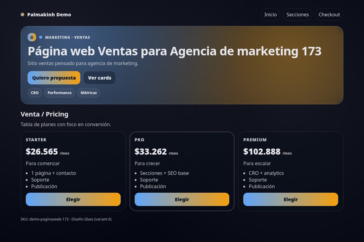 Página web Ventas para Agencia de marketing 173