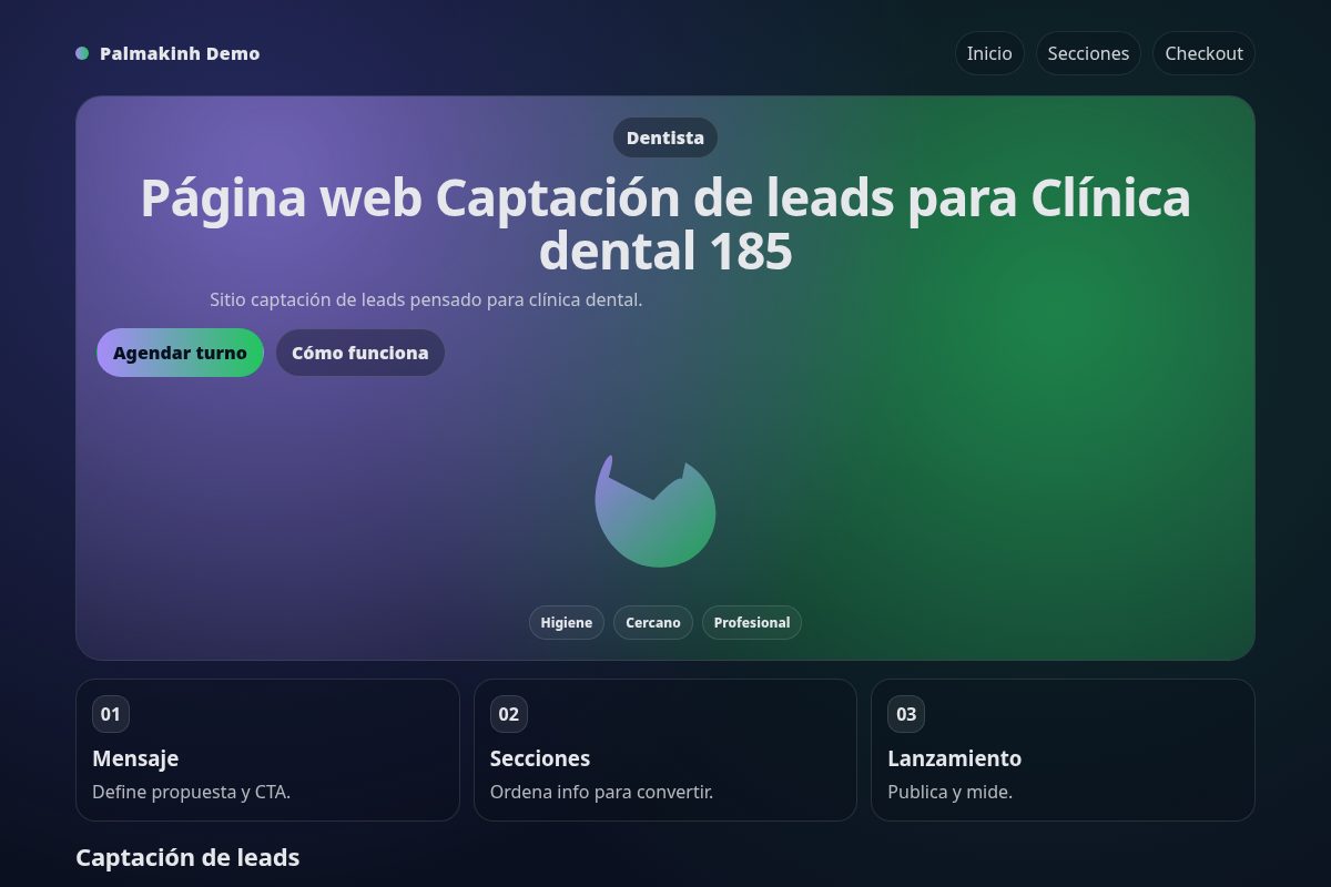 Página web Captación de leads para Clínica dental 185