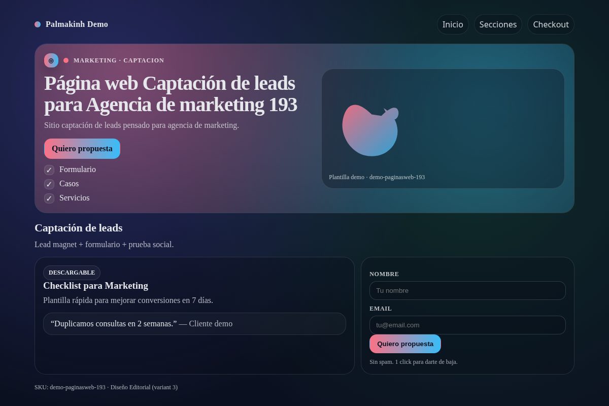 Página web Captación de leads para Agencia de marketing 193
